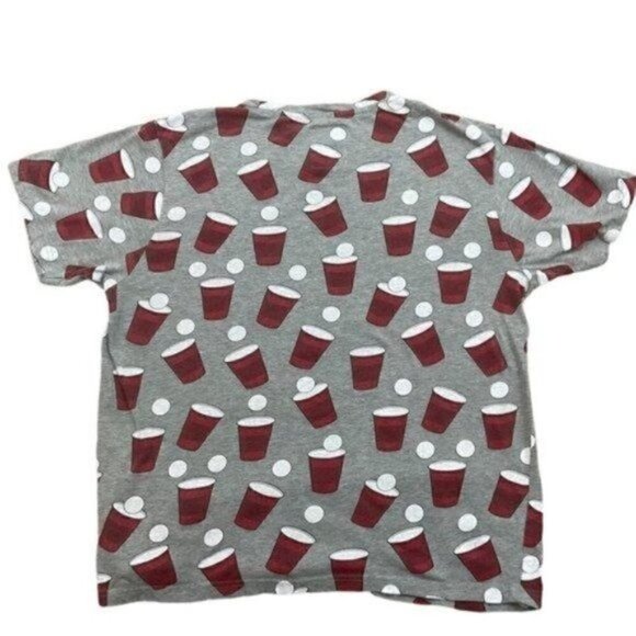 SUPER Massive Beer Pong Gray XL T-Shirt Tee - Picture 2 of 5